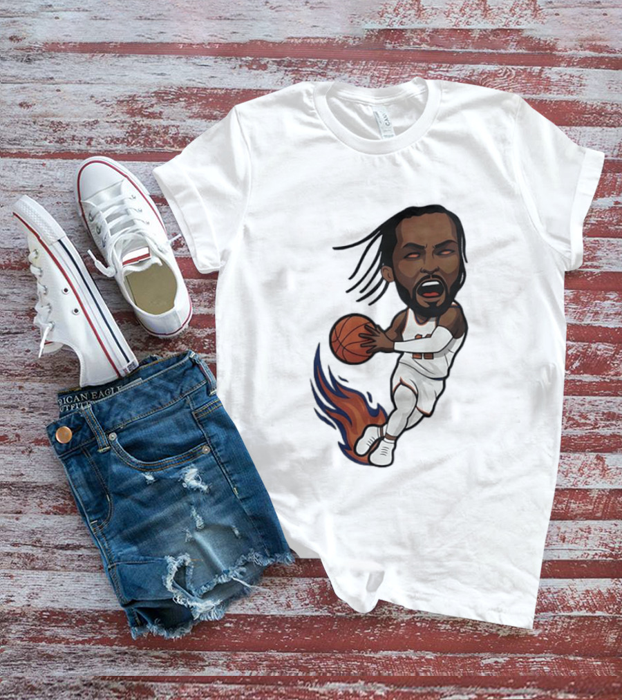 Jalen Brunson Burner New York Knicks Basketball Player Flame T-Shirt