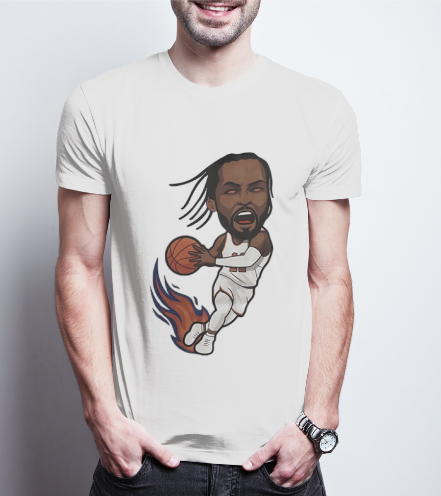 Jalen Brunson Burner New York Knicks Basketball Player Flame T-Shirt