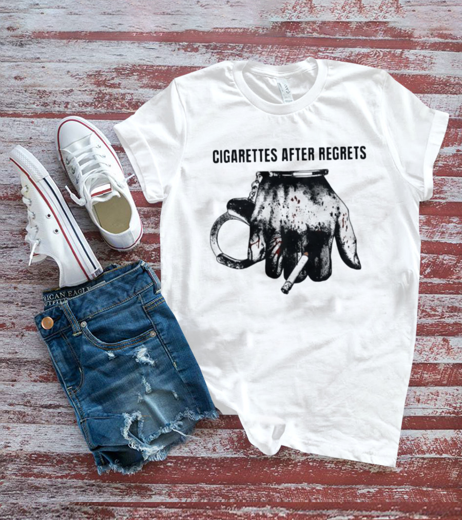 Cigarettes After Regrets Handcuffs Smoking Tobacco T-Shirt