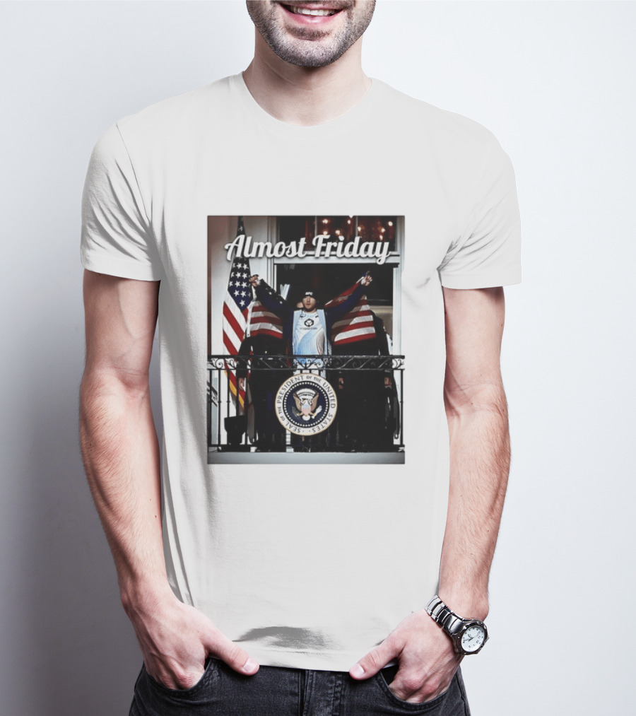 Almost Friday Justin Gaethje UFC Freedom 250 Presidential Seal American Flag T-Shirt
