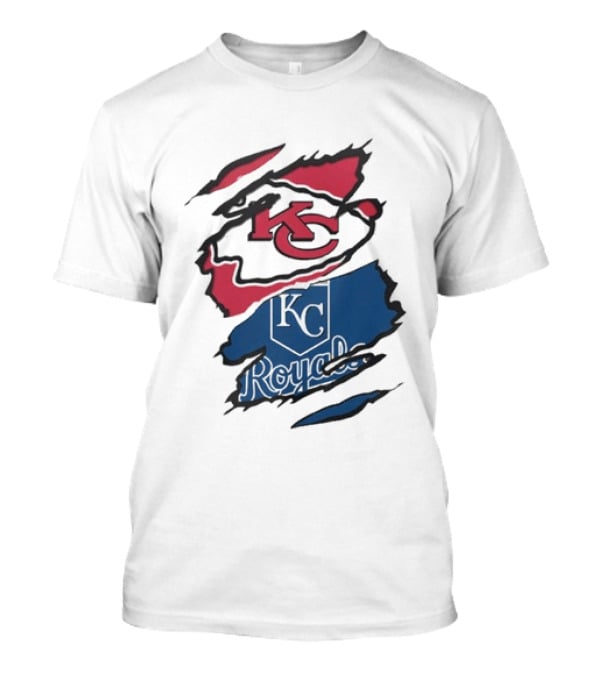 Kansas City Chiefs Royals KC Sports Crossover Beneath The Surface T-Shirt