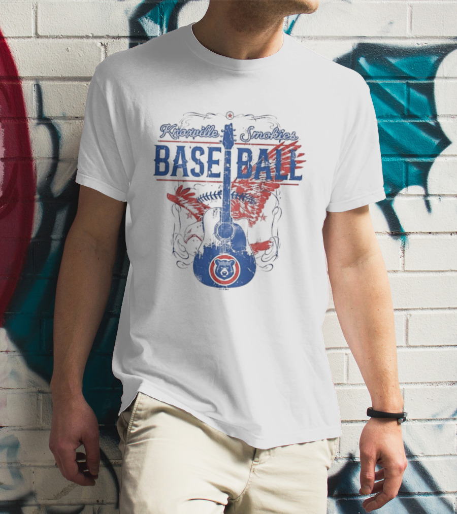Knoxville Smokies Baseball Guitar Eagle Minor League Team T-Shirt