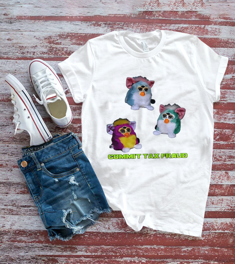 Furby Aesthetic Commit Tax Fraud Multi Color Collection T-Shirt