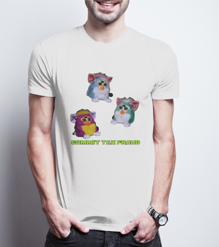 Furby Aesthetic Commit Tax Fraud Multi Color Collection T-Shirt