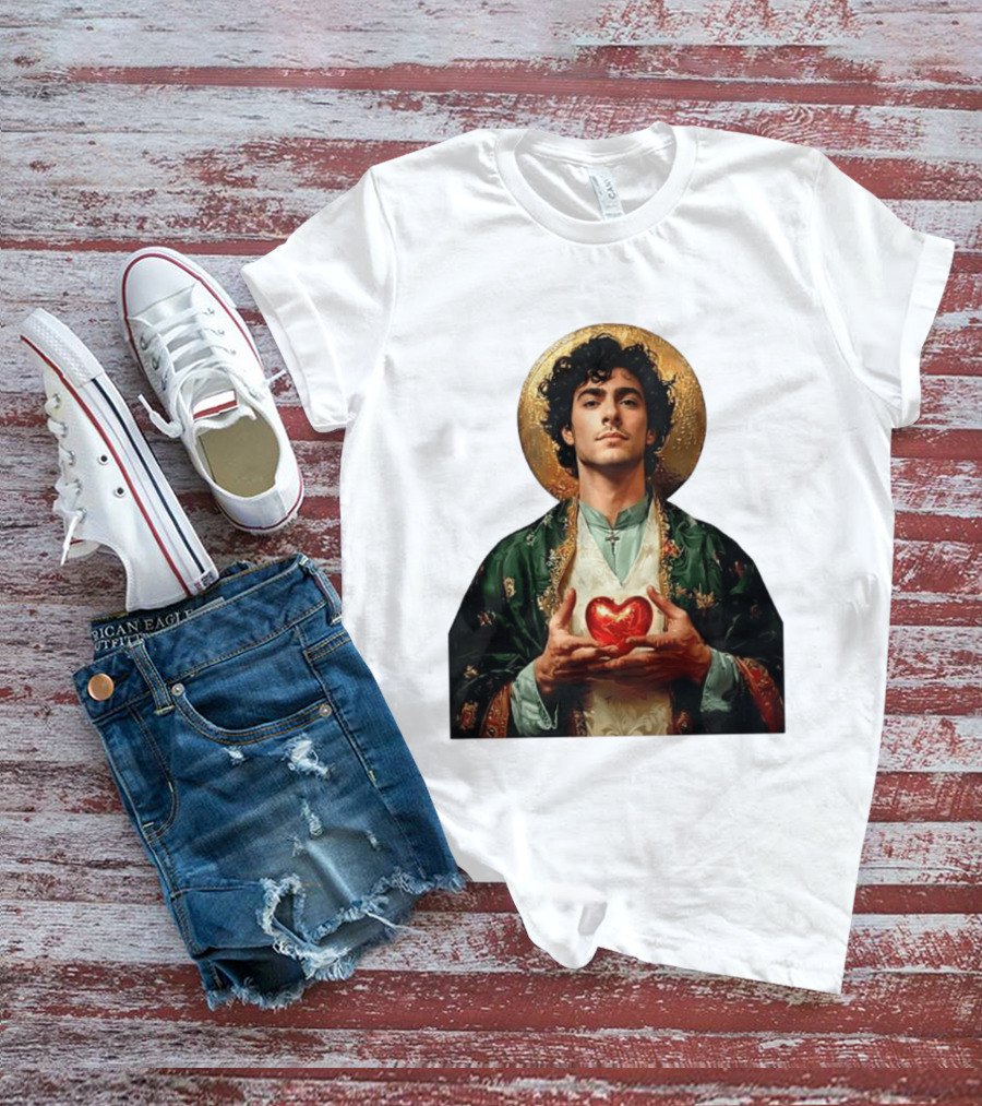 Luigi Mangione Patron Saint Holding Sacred Heart For Health Care Justice T-Shirt
