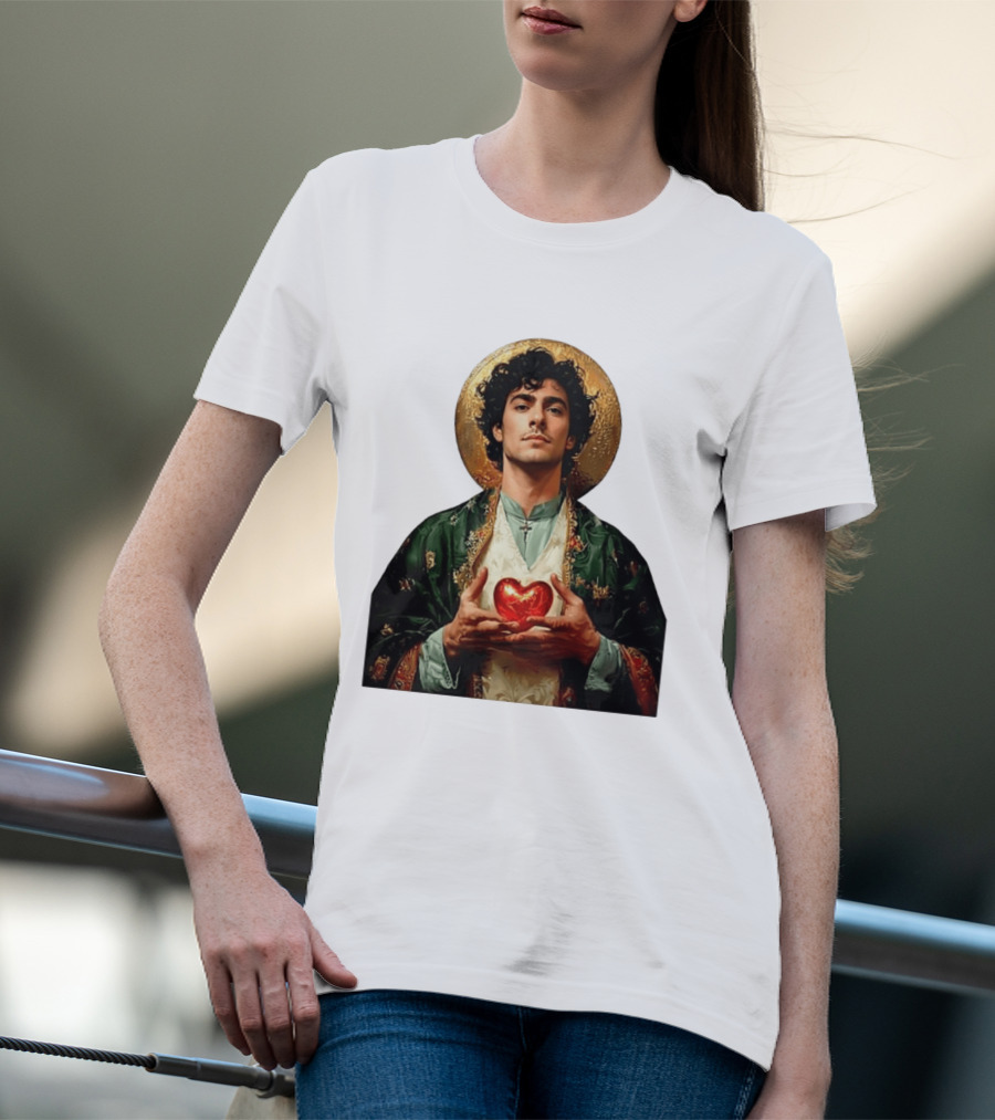 Luigi Mangione Patron Saint Holding Sacred Heart For Health Care Justice T-Shirt