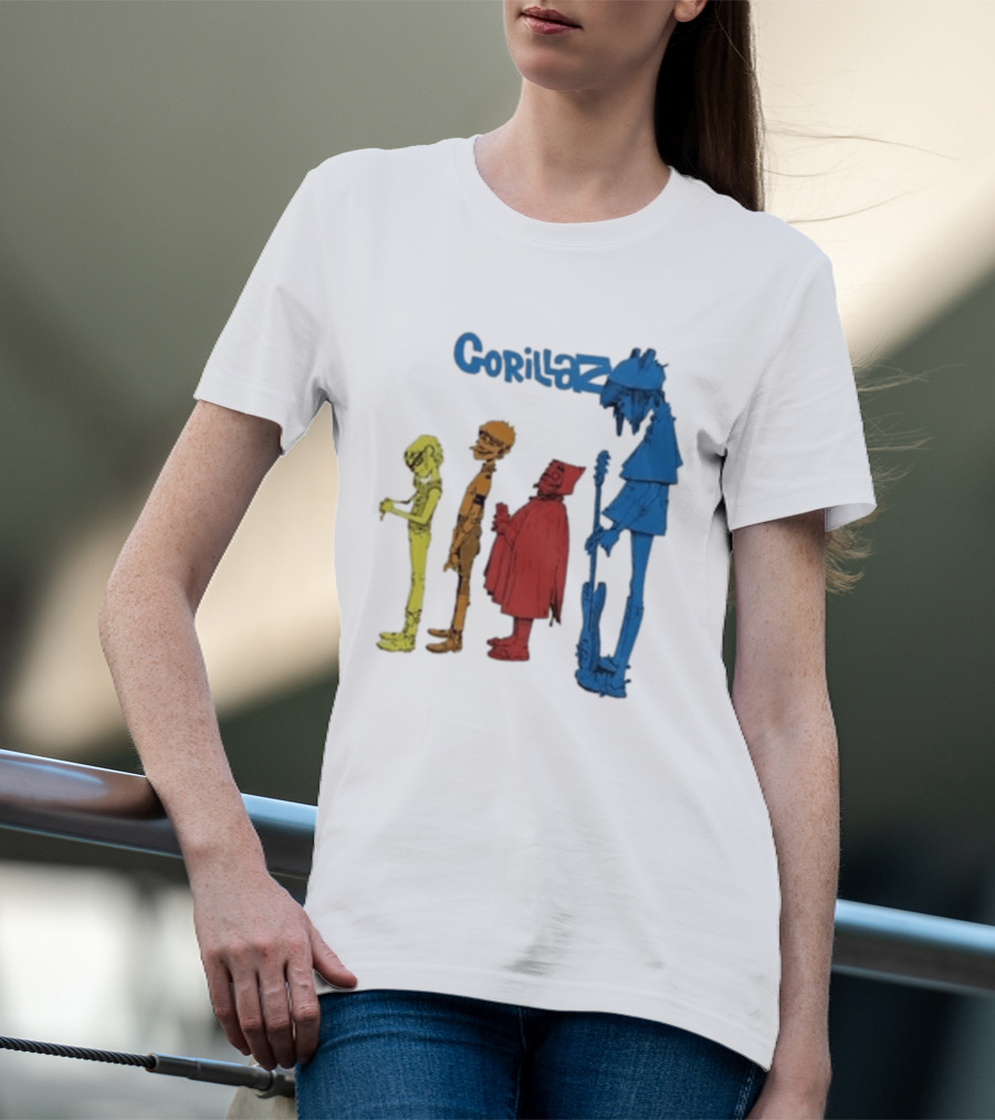 Gorillaz Concert Characters Art Tottenham Stadium Event T-Shirt