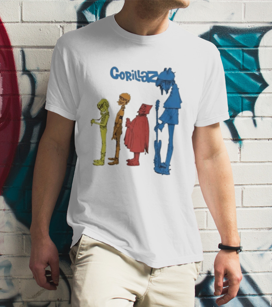 Gorillaz Concert Characters Art Tottenham Stadium Event T-Shirt
