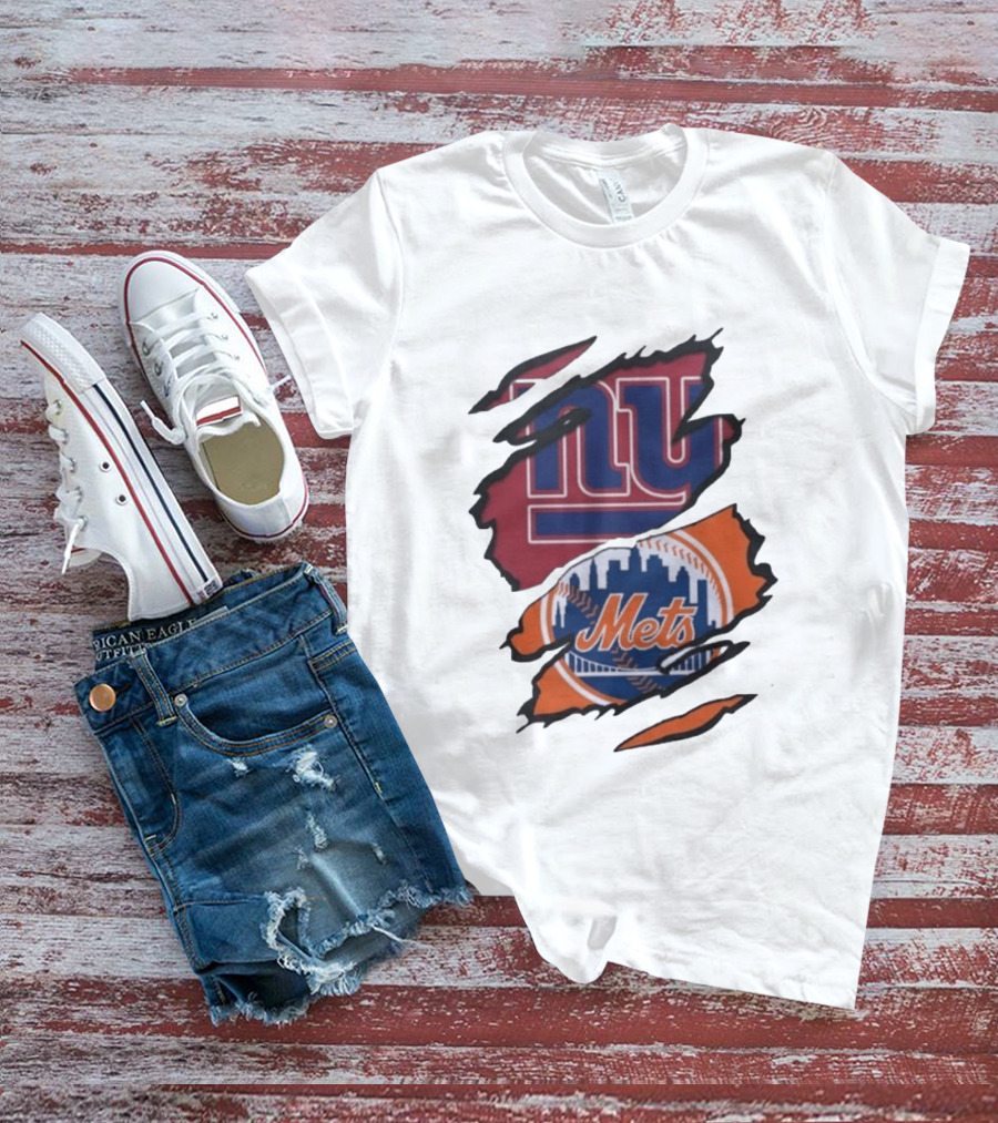 New York Giants NY Mets Beneath The Surface Fan T-Shirt