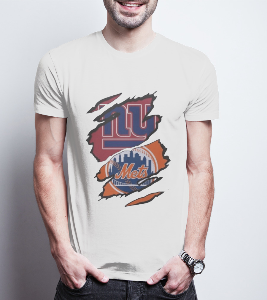 New York Giants NY Mets Beneath The Surface Fan T-Shirt