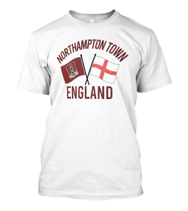 Northampton Town England Flag Red Cross Flag T-Shirt