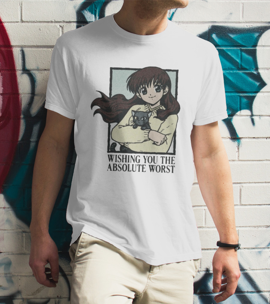 Wishing You The Absolute Worst Anime Girl Cat Scene T-Shirt