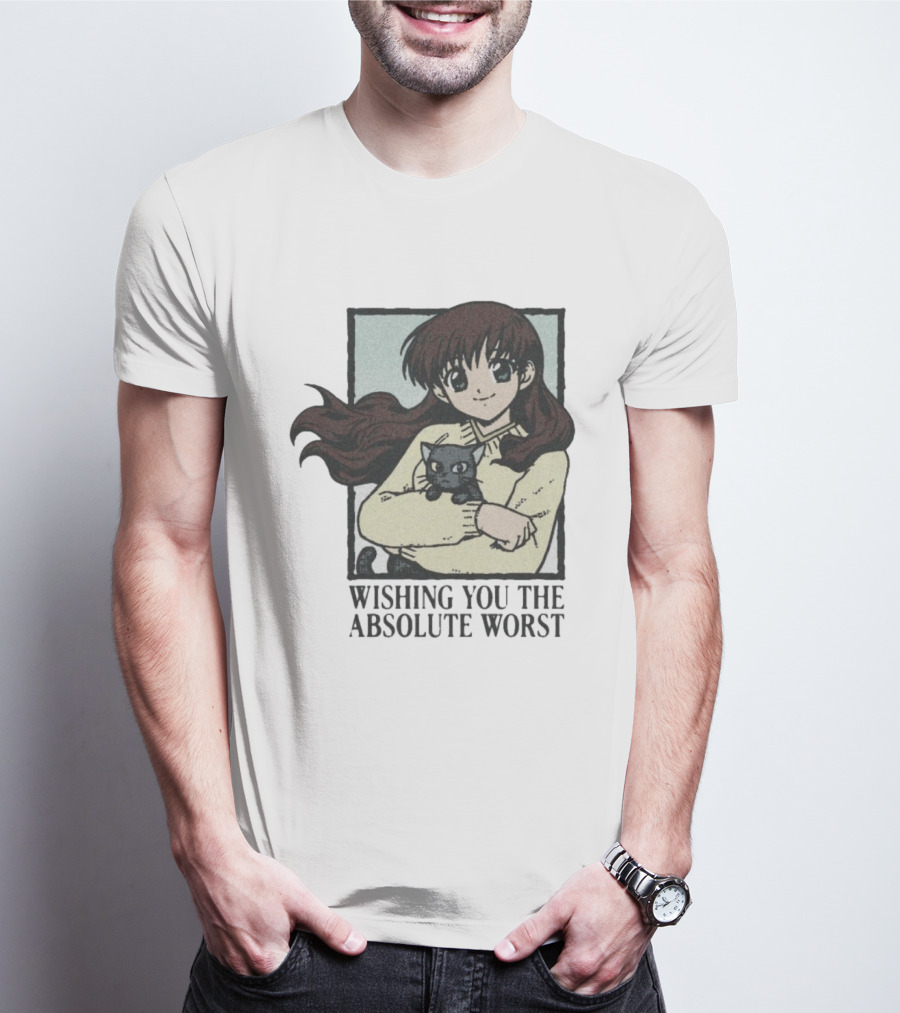 Wishing You The Absolute Worst Anime Girl Cat Scene T-Shirt