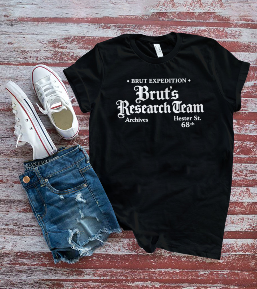 Brut Expedition Brut's Research Team Archives Hester St. 68th T-Shirt