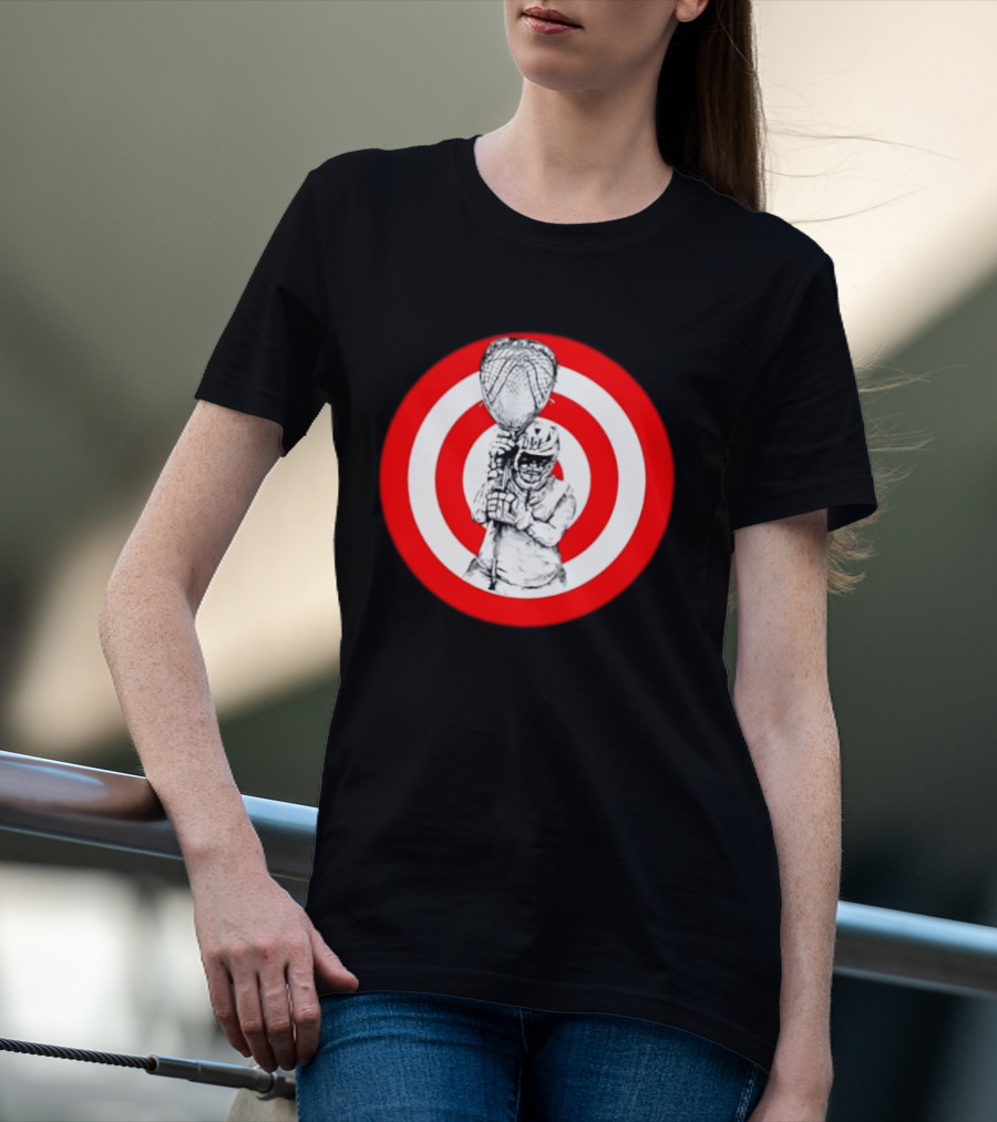 Lacrosse Player Bullseye Target Sport Athlete Competition Training Practice Goalkeeper T-Shirt