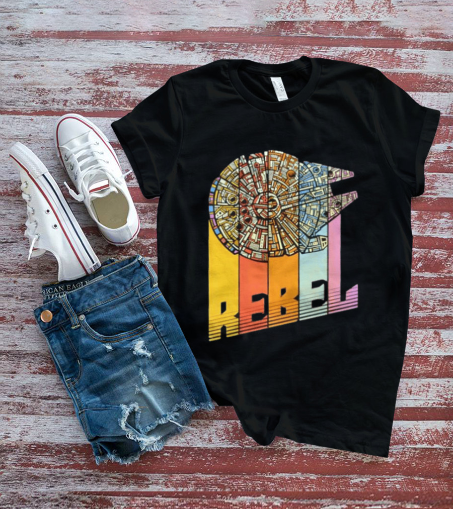 Millennium Falcon REBEL Star Wars Spaceship Movie T-Shirt