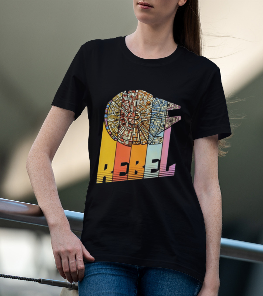 Millennium Falcon REBEL Star Wars Spaceship Movie T-Shirt