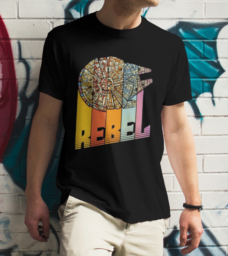 Millennium Falcon REBEL Star Wars Spaceship Movie T-Shirt