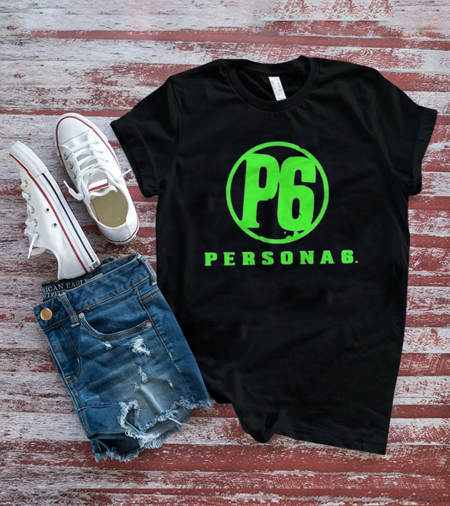 Persona 6 P6 Green Logo Commemorative T-Shirt