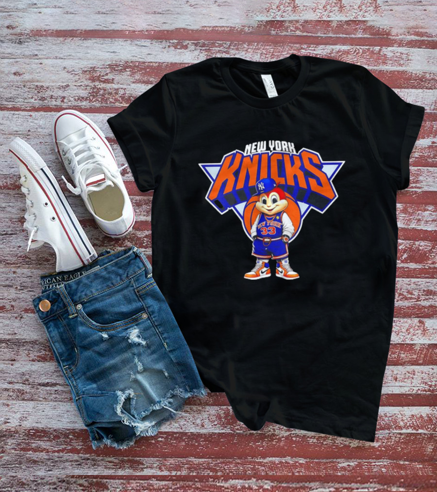 Project Barkada Jollibee New York Knicks 33 Basketball Collaboration T-Shirt