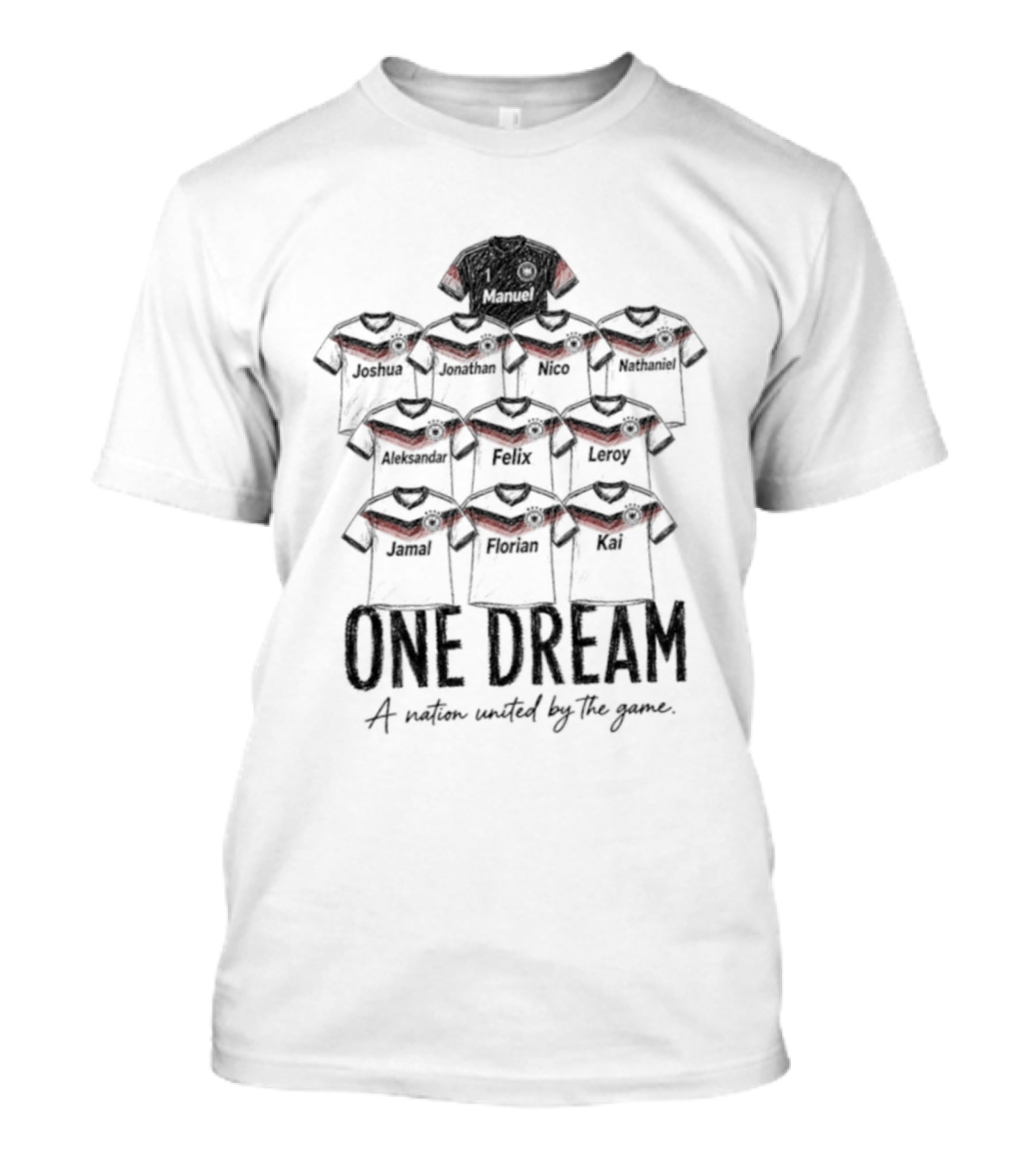 Germany One Dream A Nation United By The Game WC 2026 T-Shirt