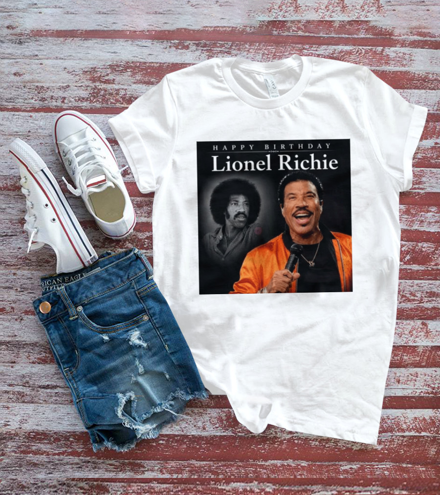 Happy Birthday Lionel Richie Vintage And Modern Singing Celebration T-Shirt