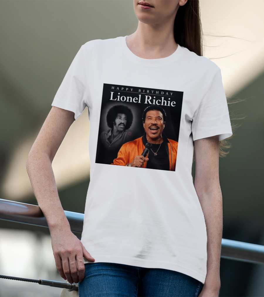 Happy Birthday Lionel Richie Vintage And Modern Singing Celebration T-Shirt