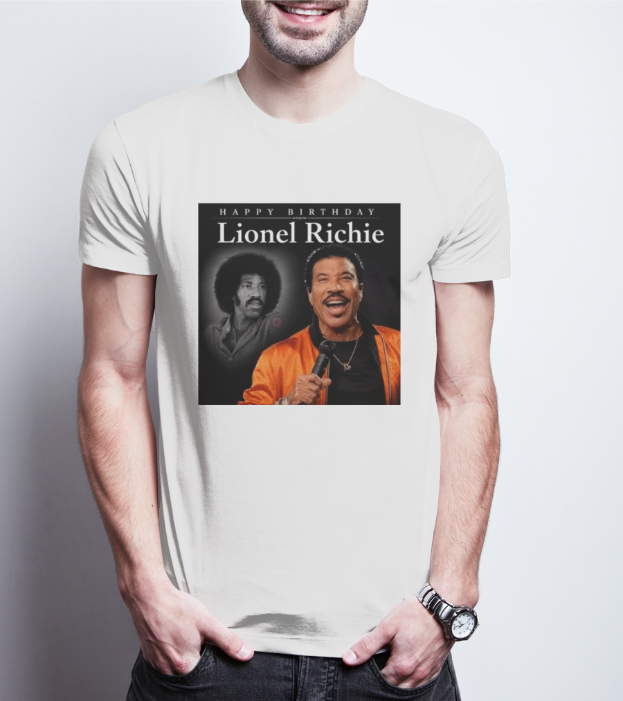 Happy Birthday Lionel Richie Vintage And Modern Singing Celebration T-Shirt