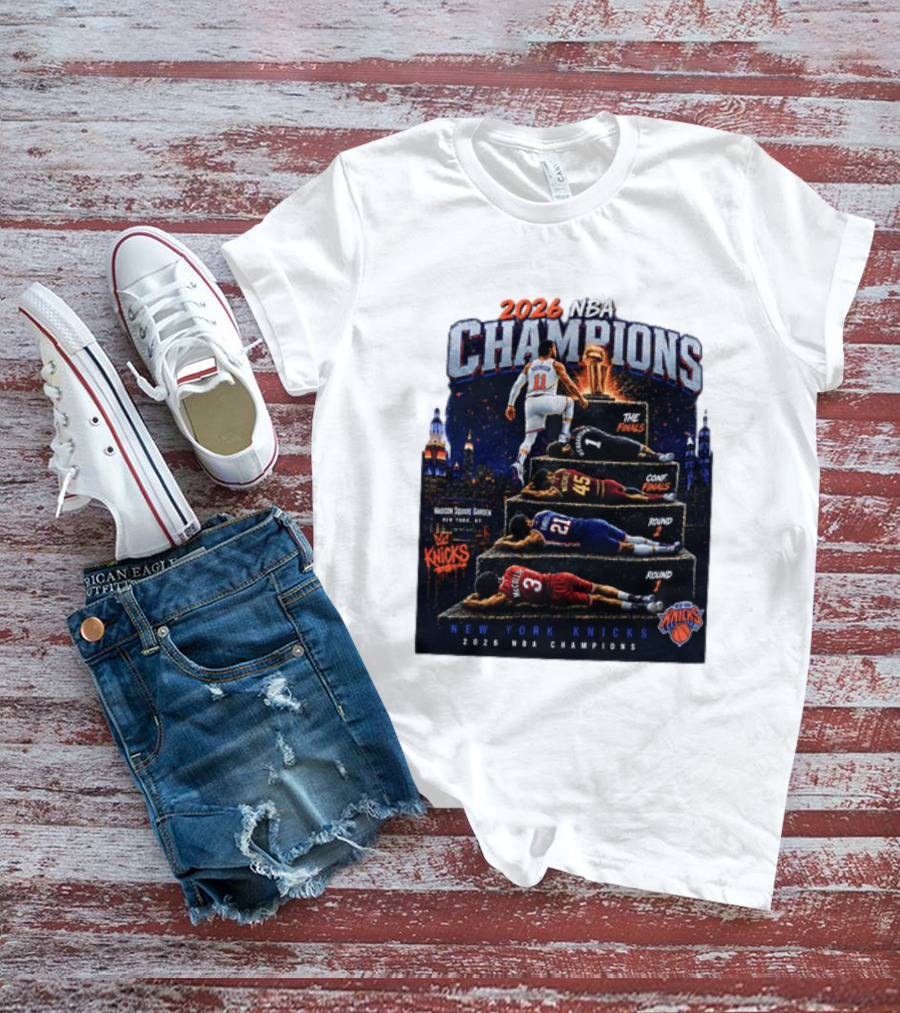 2026 NBA Champions New York Knicks Jalen Brunson Road To Glory T-Shirt