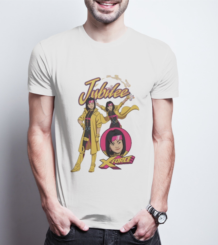 Jubilee Marvel Comics X Men X Force Power Energy Fireworks T-Shirt