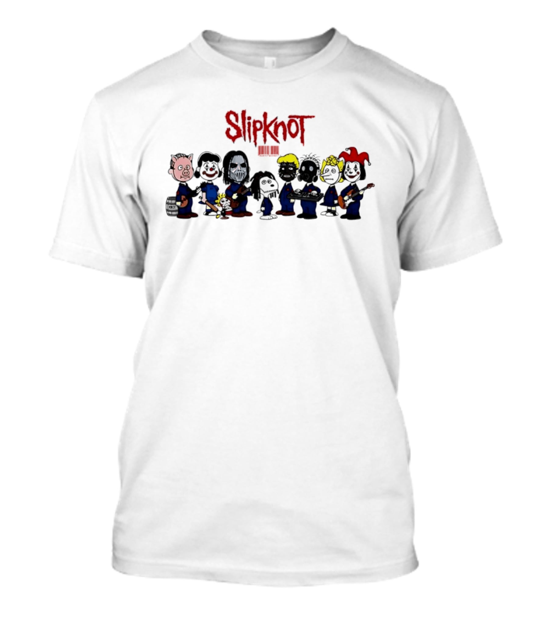 Slipknot Peanuts Characters Mashup Band Members T-Shirt