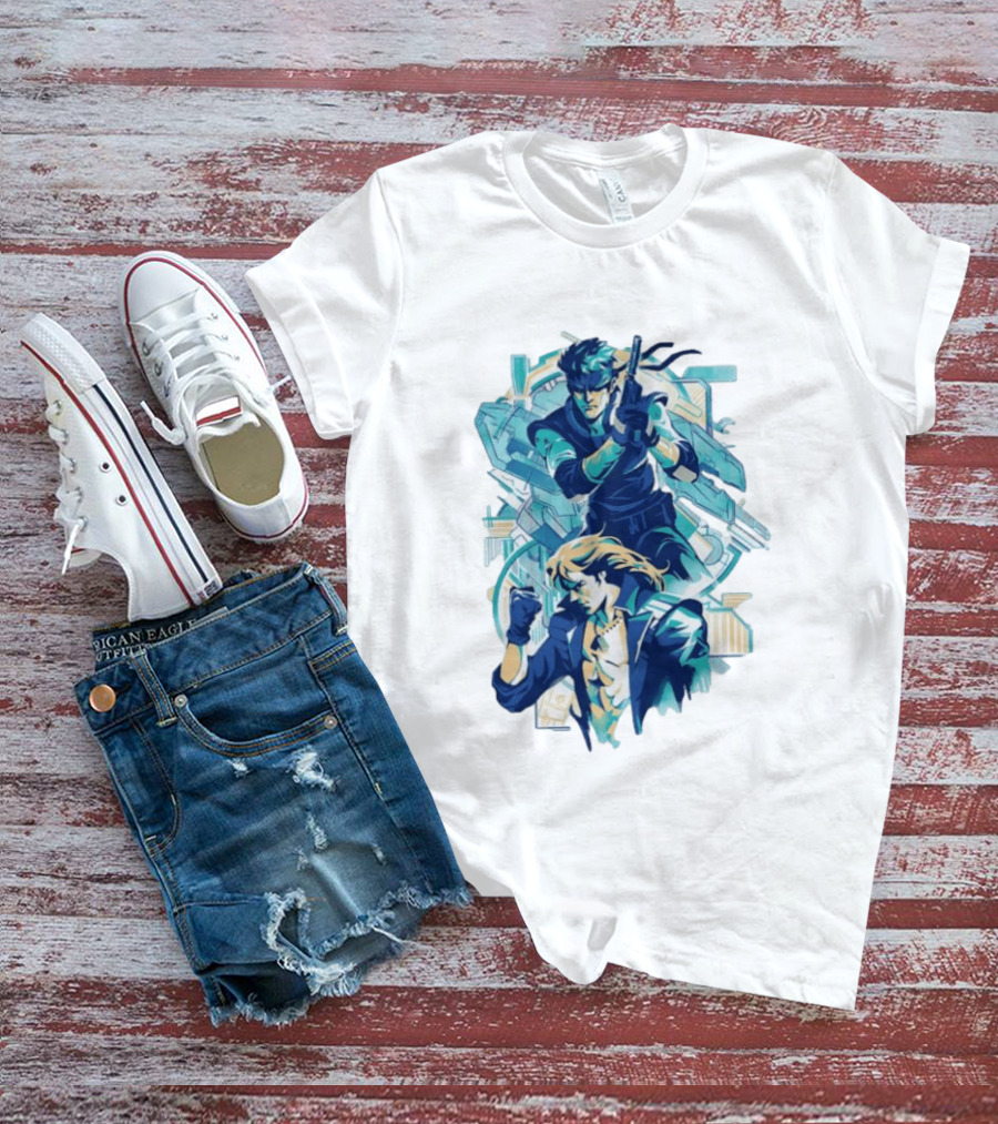 Solid Snake Frank Jaeger Tactical Espionage Metal Action T-Shirt