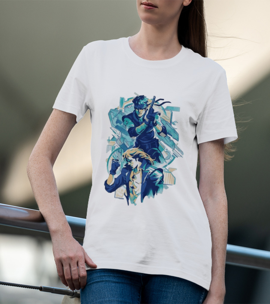 Solid Snake Frank Jaeger Tactical Espionage Metal Action T-Shirt