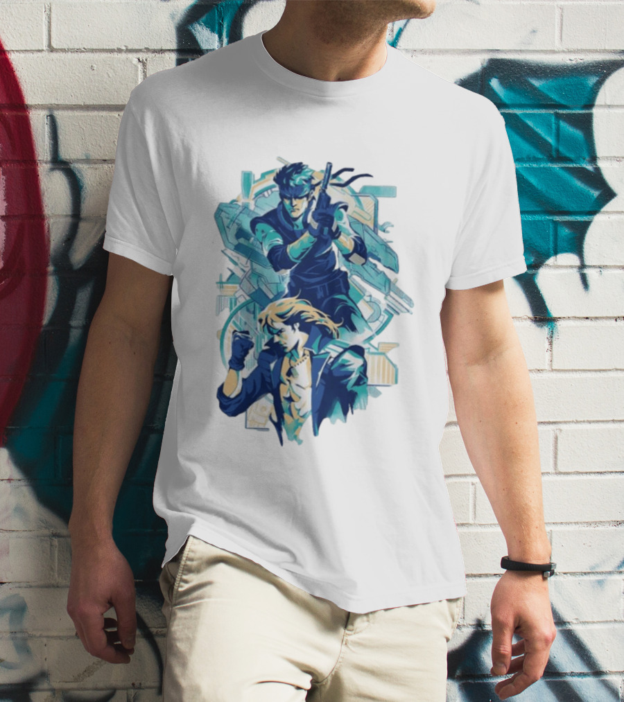 Solid Snake Frank Jaeger Tactical Espionage Metal Action T-Shirt
