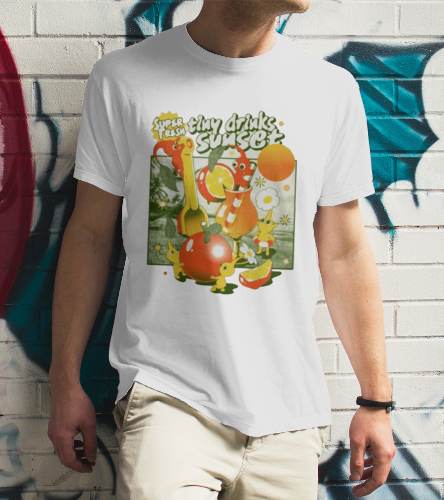 Super Fresh Tiny Drinks Sunset Pikmin Juicy Fruits Adventure T-Shirt