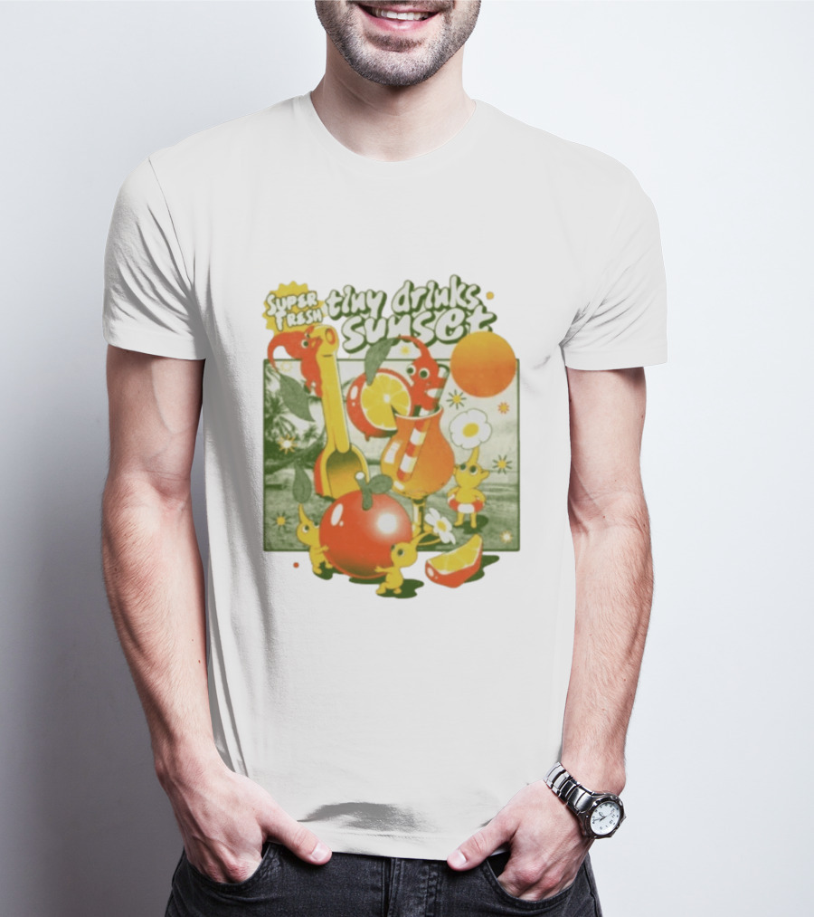 Super Fresh Tiny Drinks Sunset Pikmin Juicy Fruits Adventure T-Shirt