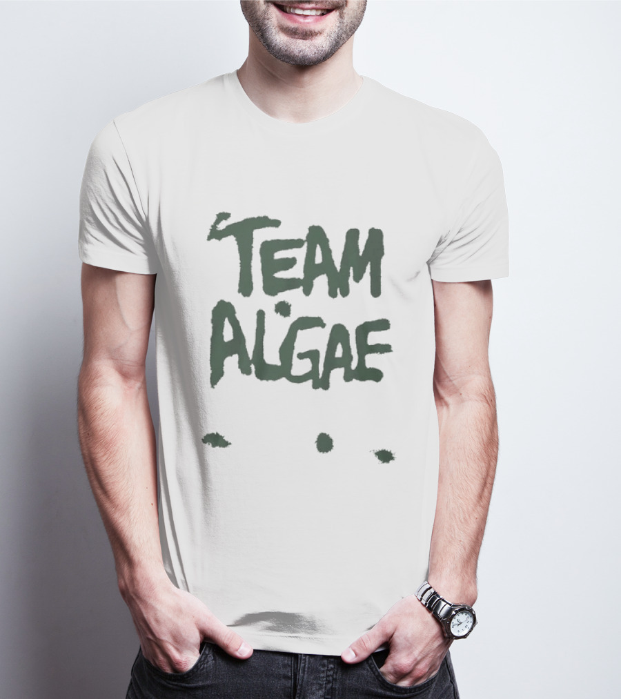 TEAM ALGAE Green Text Earthy T-Shirt