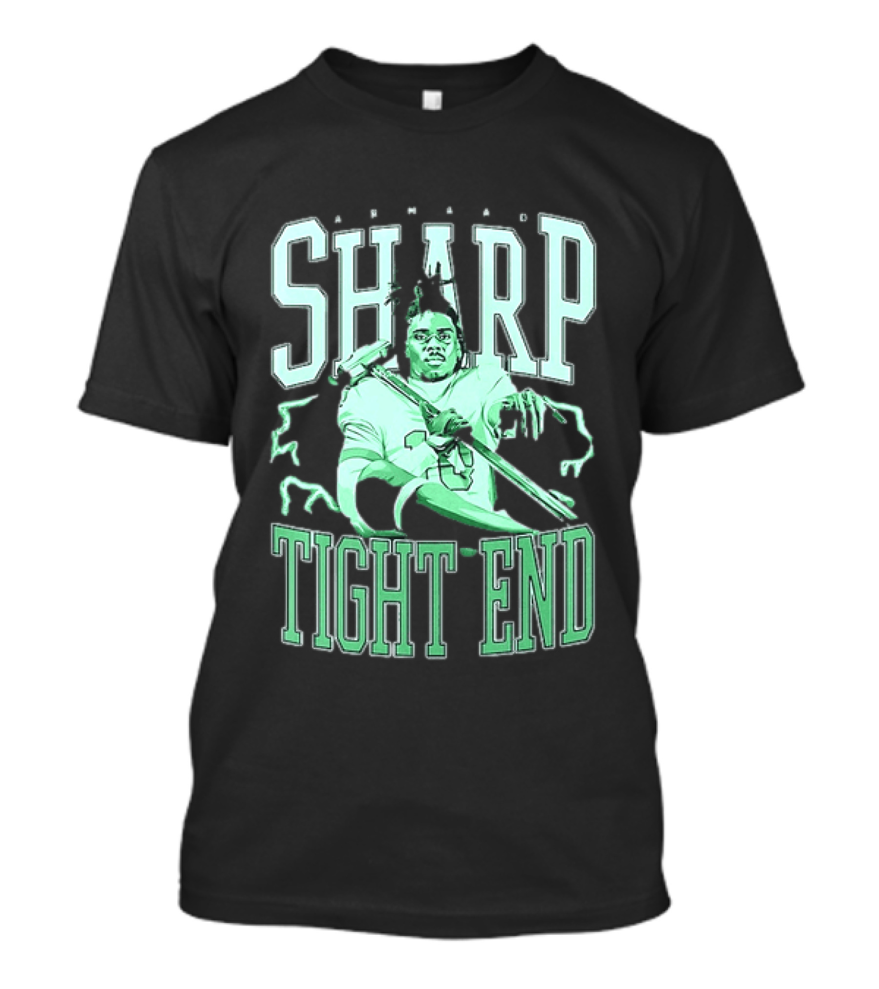 Armaad Sharp Football Player Graphic With Hammer And Electric Aura T-Shirt