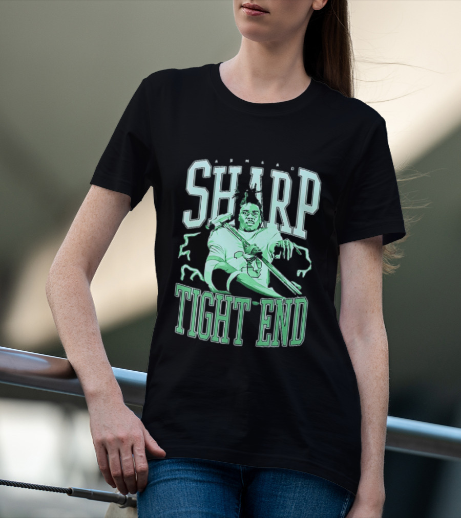 Armaad Sharp Football Player Graphic With Hammer And Electric Aura T-Shirt
