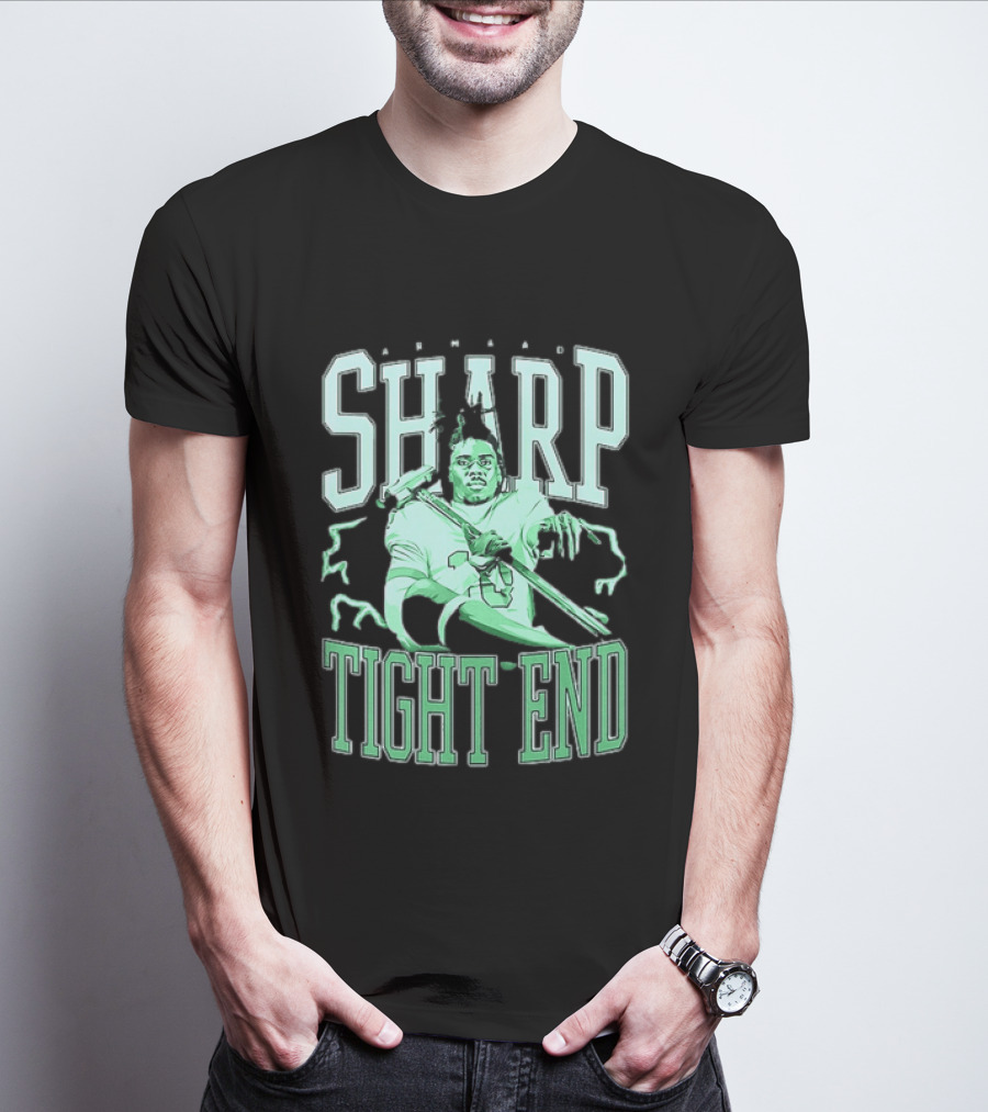 Armaad Sharp Football Player Graphic With Hammer And Electric Aura T-Shirt