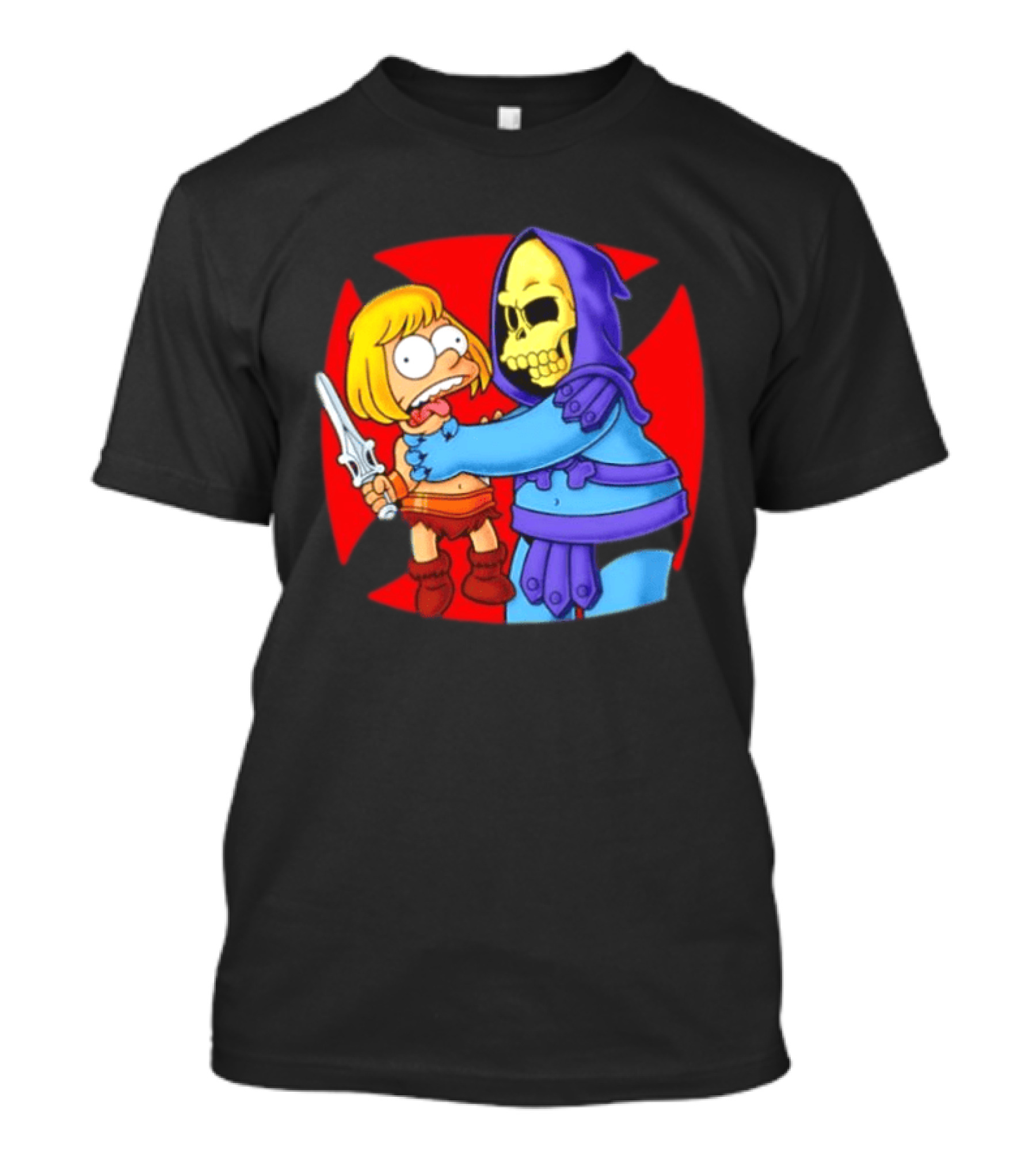 He Man Skeletor Masters Of The Universe Bart Simpson Mashup T-Shirt