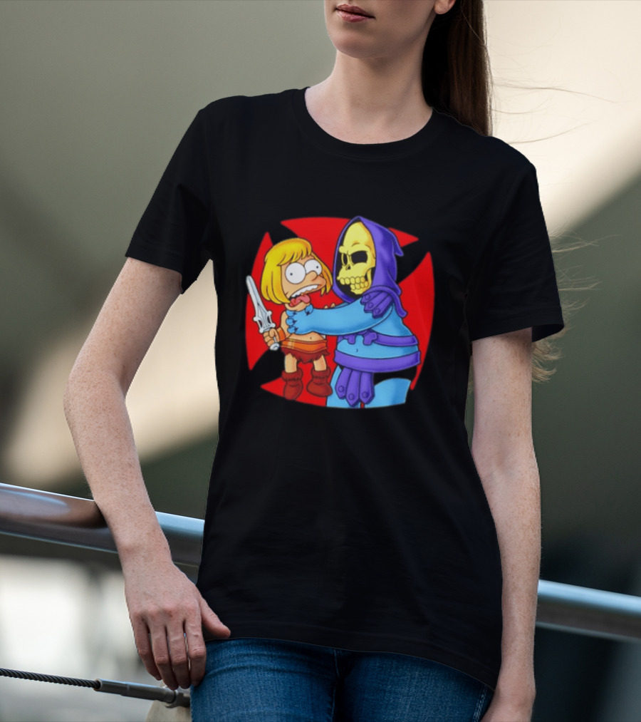 He Man Skeletor Masters Of The Universe Bart Simpson Mashup T-Shirt