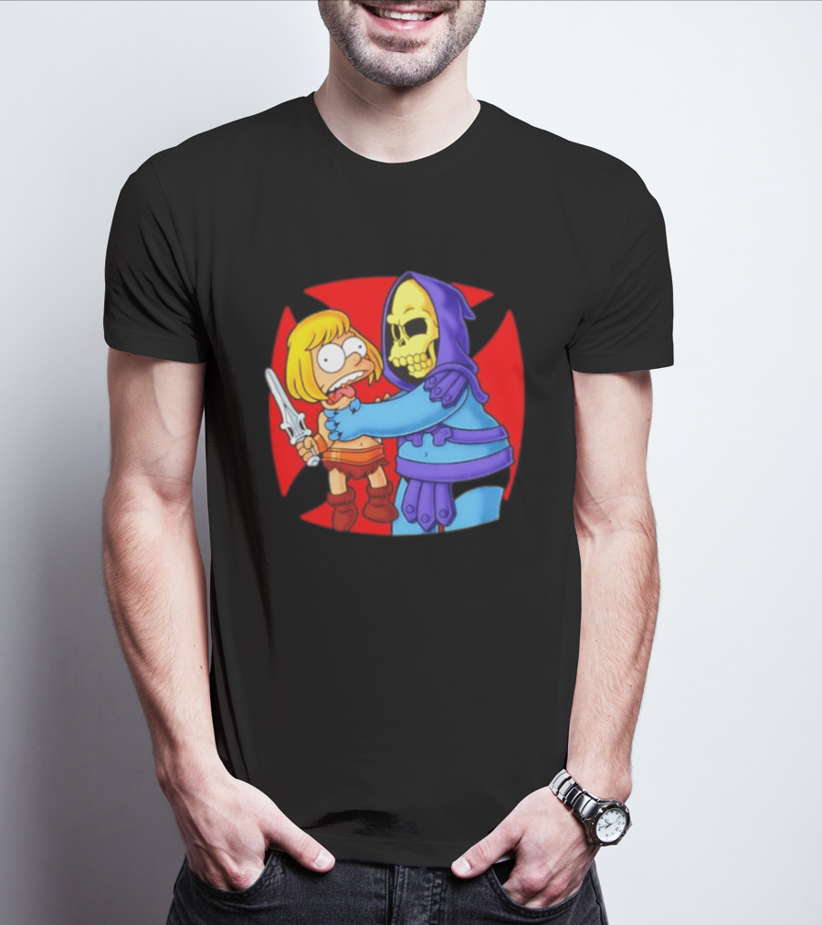 He Man Skeletor Masters Of The Universe Bart Simpson Mashup T-Shirt