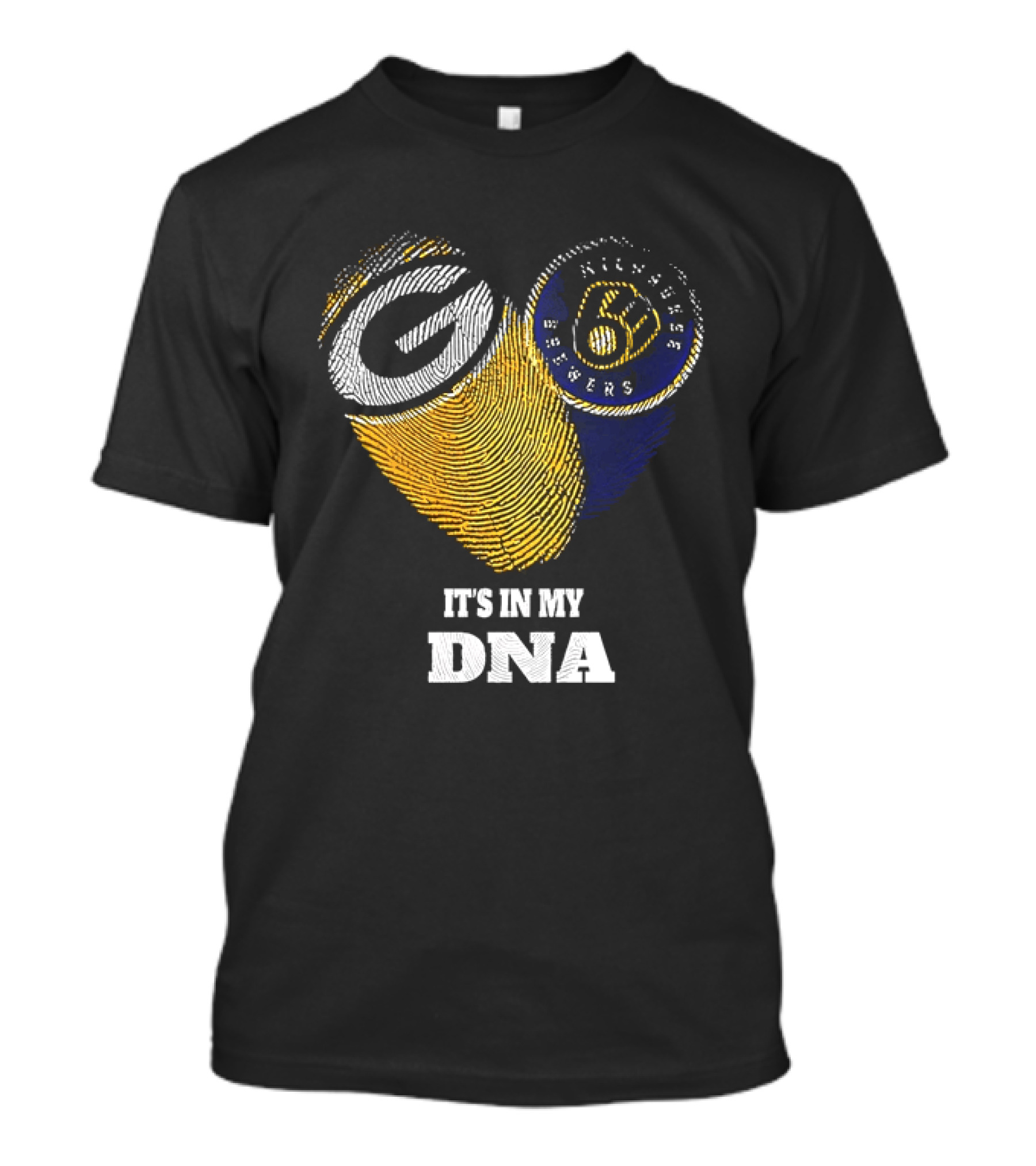 It Is In My DNA Green Bay Packers Milwaukee Brewers T-Shirt