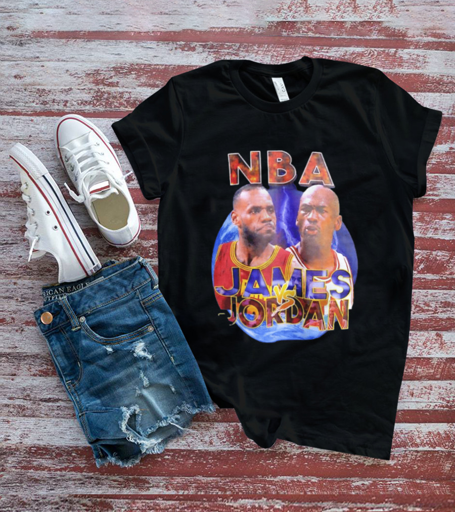 NBA LeBron James Vs Michael Jordan Cleveland Cavaliers Chicago Bulls T-Shirt
