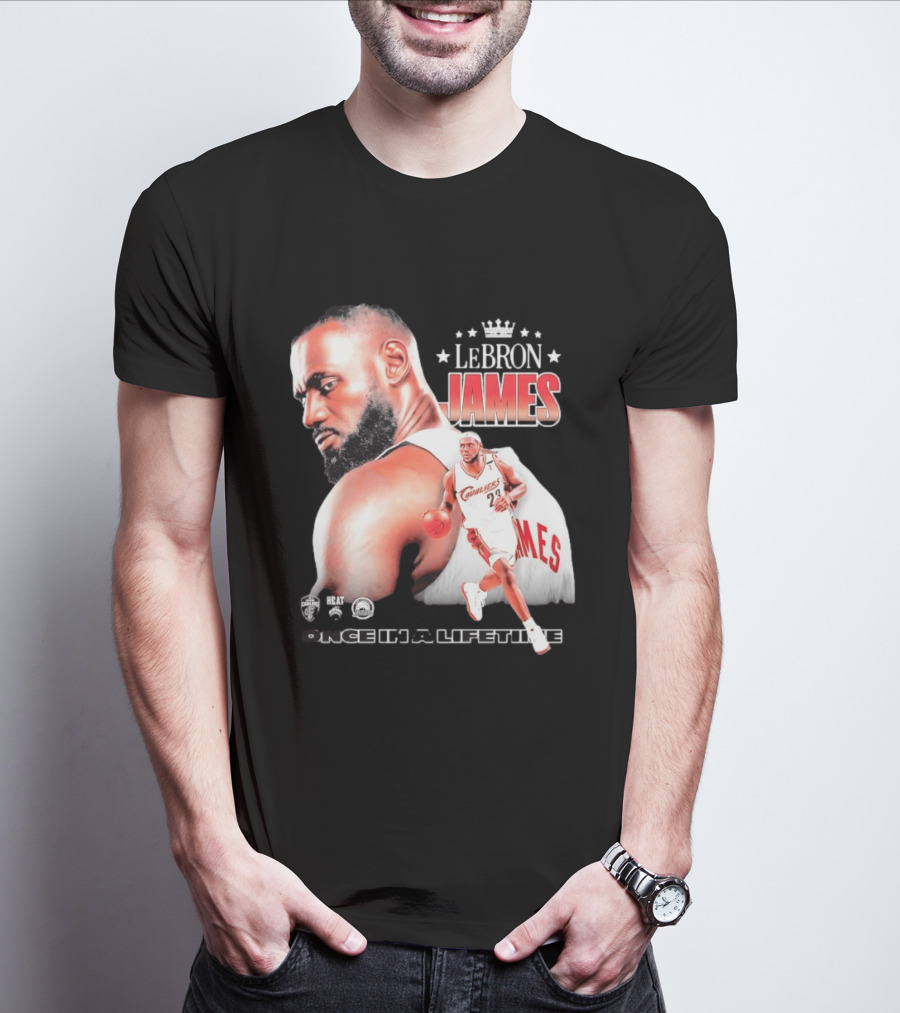 LeBron James Cleveland Cavaliers Once In A Lifetime NBA Heat Championships T-Shirt