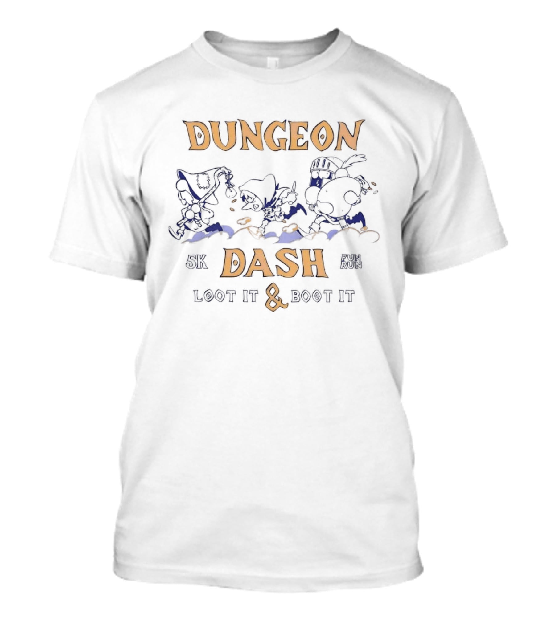 Dungeon 5k Dash Loot It And Boot It Fun Run Fantasy Adventure T-Shirt