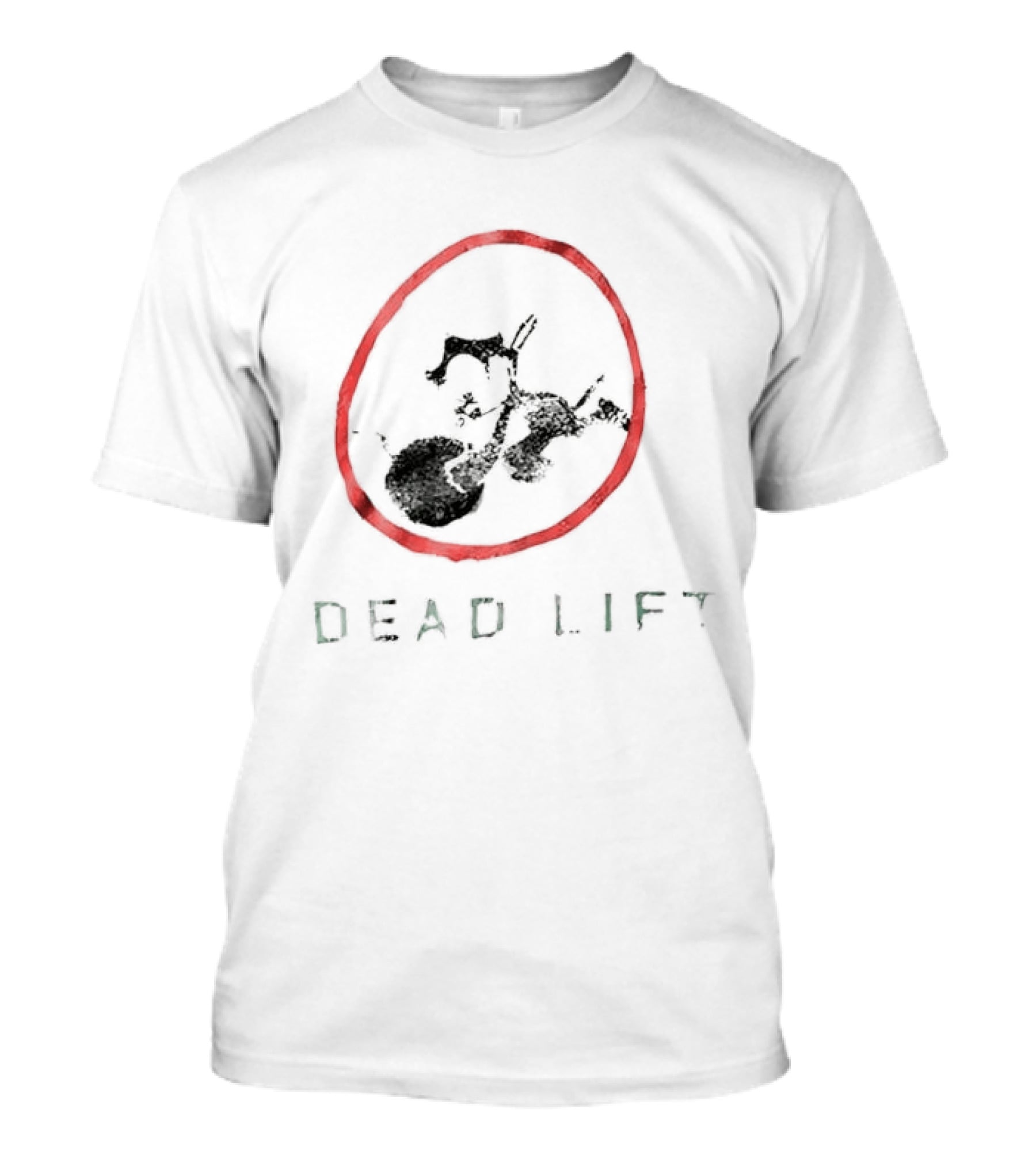 Felix The Cat Dead Lift Red Circle Weightlifting T-Shirt