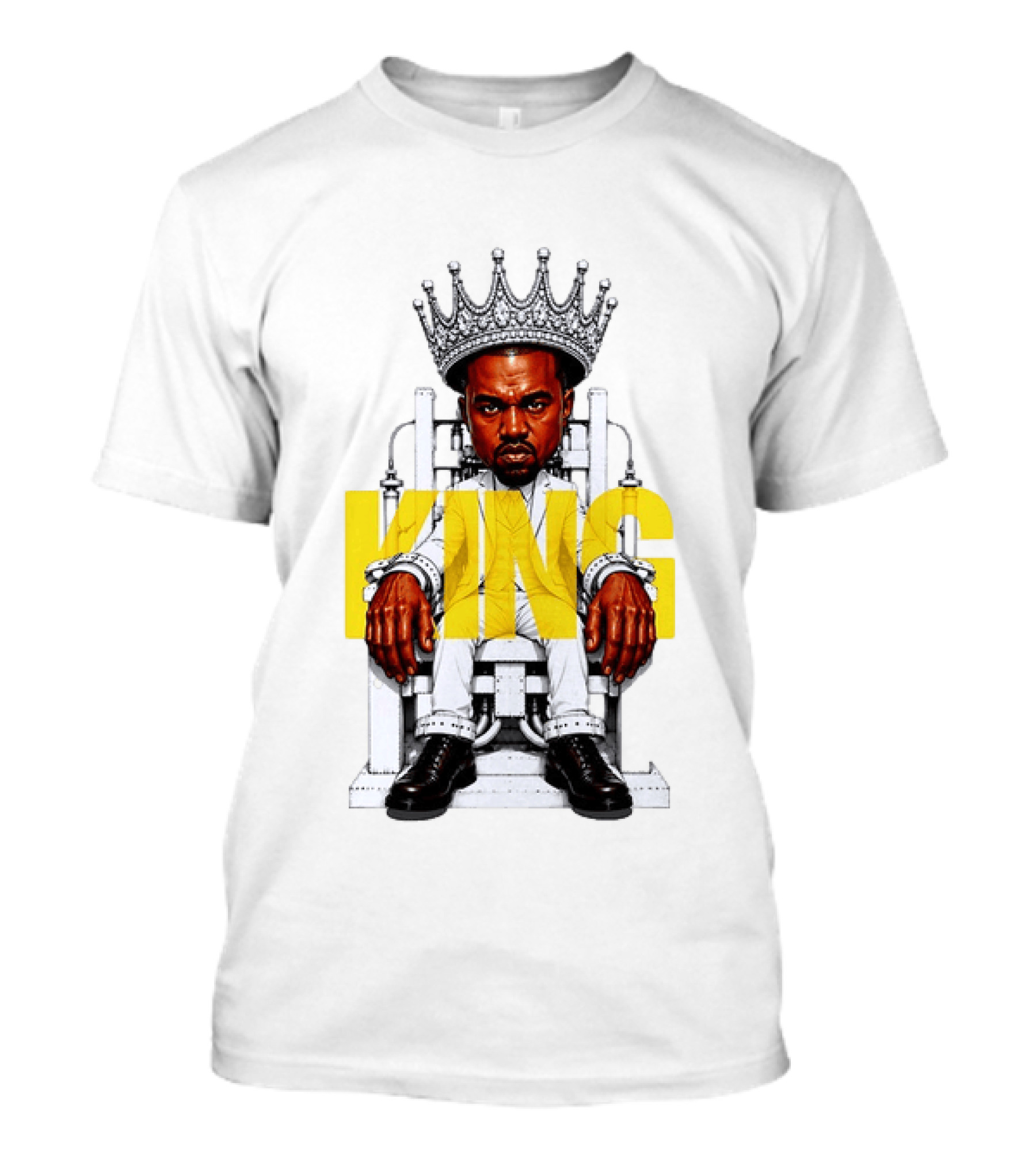 Kanye West King Chair Illustration With Crown T-Shirt