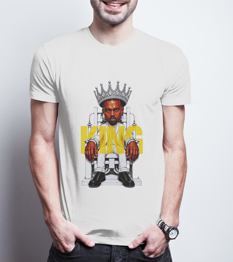Kanye West King Chair Illustration With Crown T-Shirt